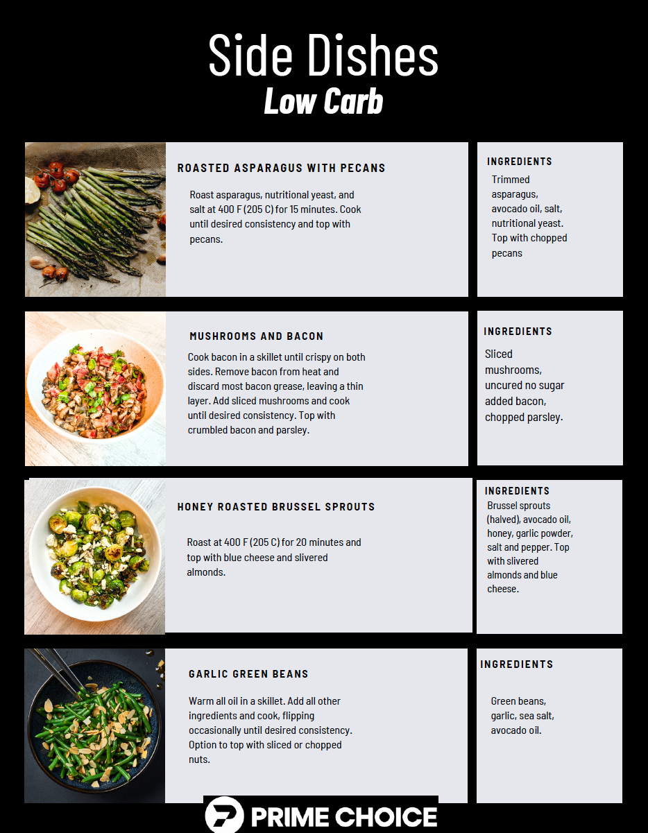Easy Low Carb Sides Guide (Exclusive for Prime Choice Members)