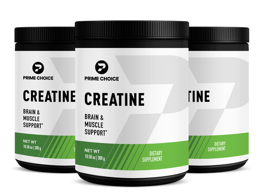 3 Bottles of Pure Creatine Monohydrate Prime Choice
