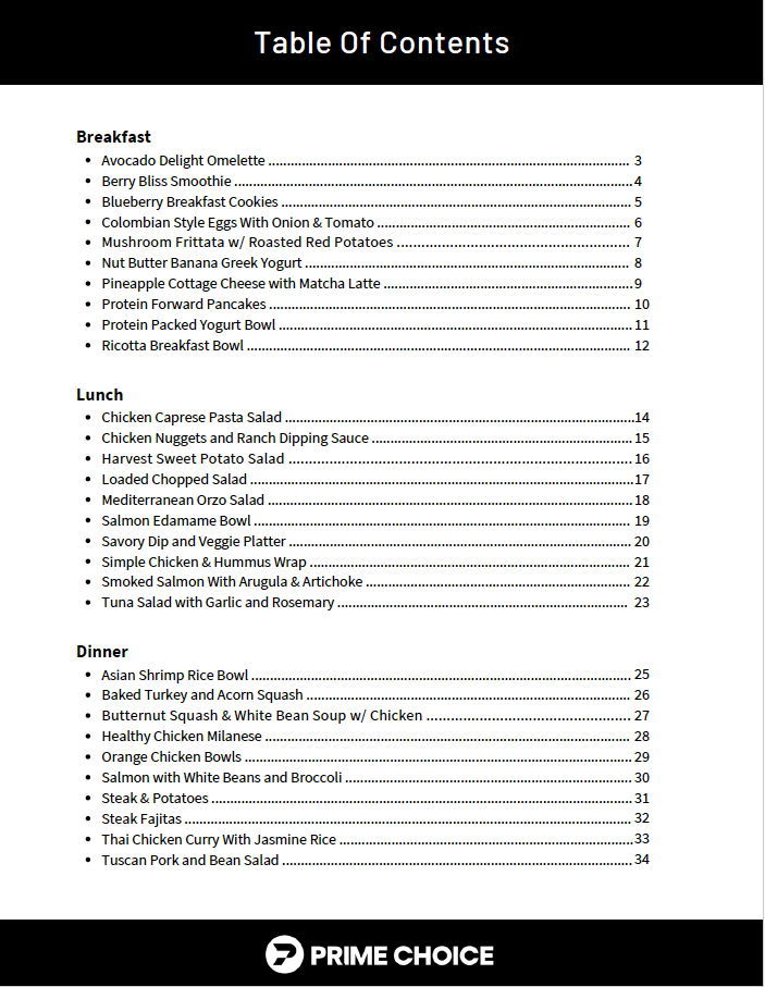 Protein Forward Recipe Bundle Guide (Exclusive for Prime Choice Members)