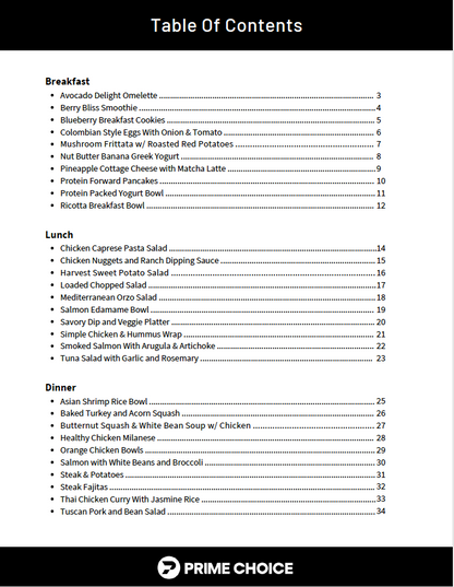 Protein Forward Recipe Bundle Guide (Exclusive for Prime Choice Members)
