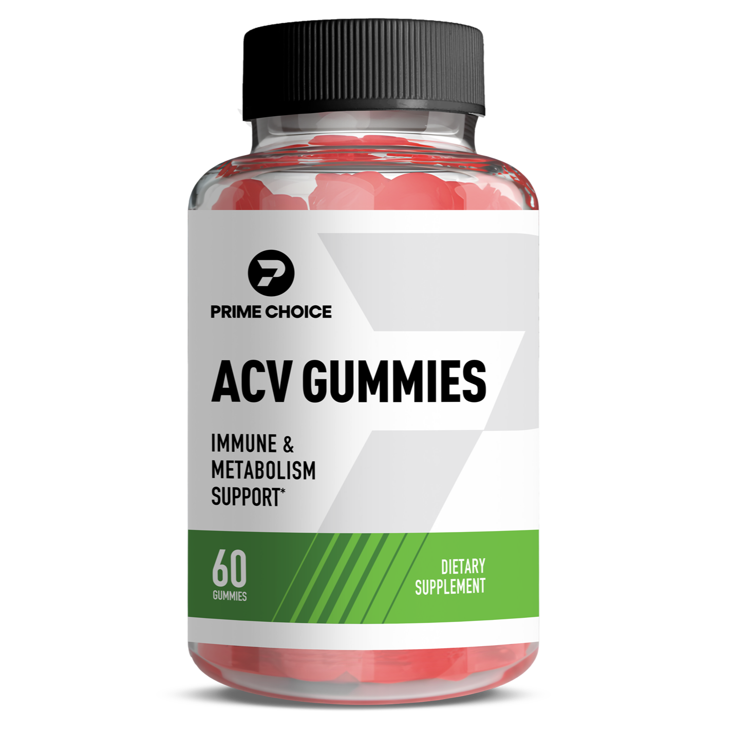 Prime Choice ACV Gummies supplement product photo showing front packaging. Promotes weight loss, boosts metabolism, and supports overall wellness.
