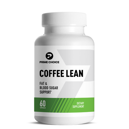 Prime Choice coffee lean supplement product photo showing front packaging. Promotes weight loss, blood sugar support, and supports overall wellness.