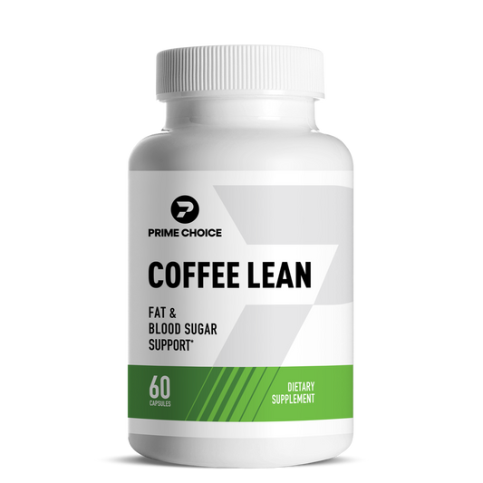 Prime Choice coffee lean supplement product photo showing front packaging. Promotes weight loss, blood sugar support, and supports overall wellness.