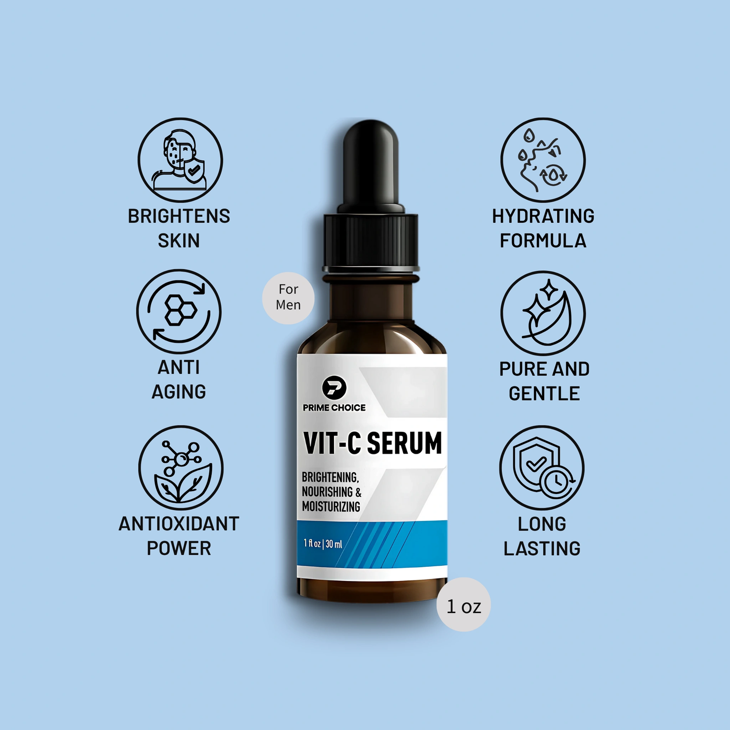 Vit-C Serum 1oz (men)