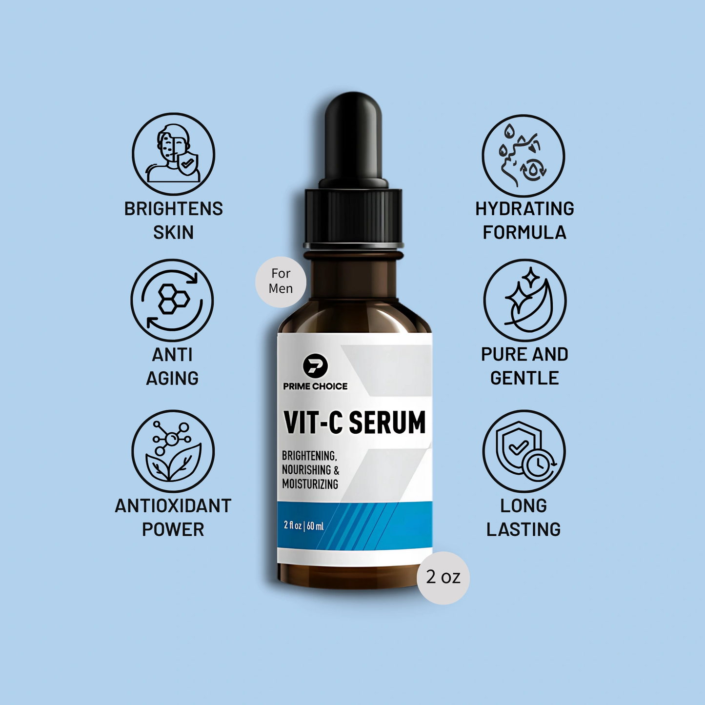 Vit-C Serum 2oz (men)