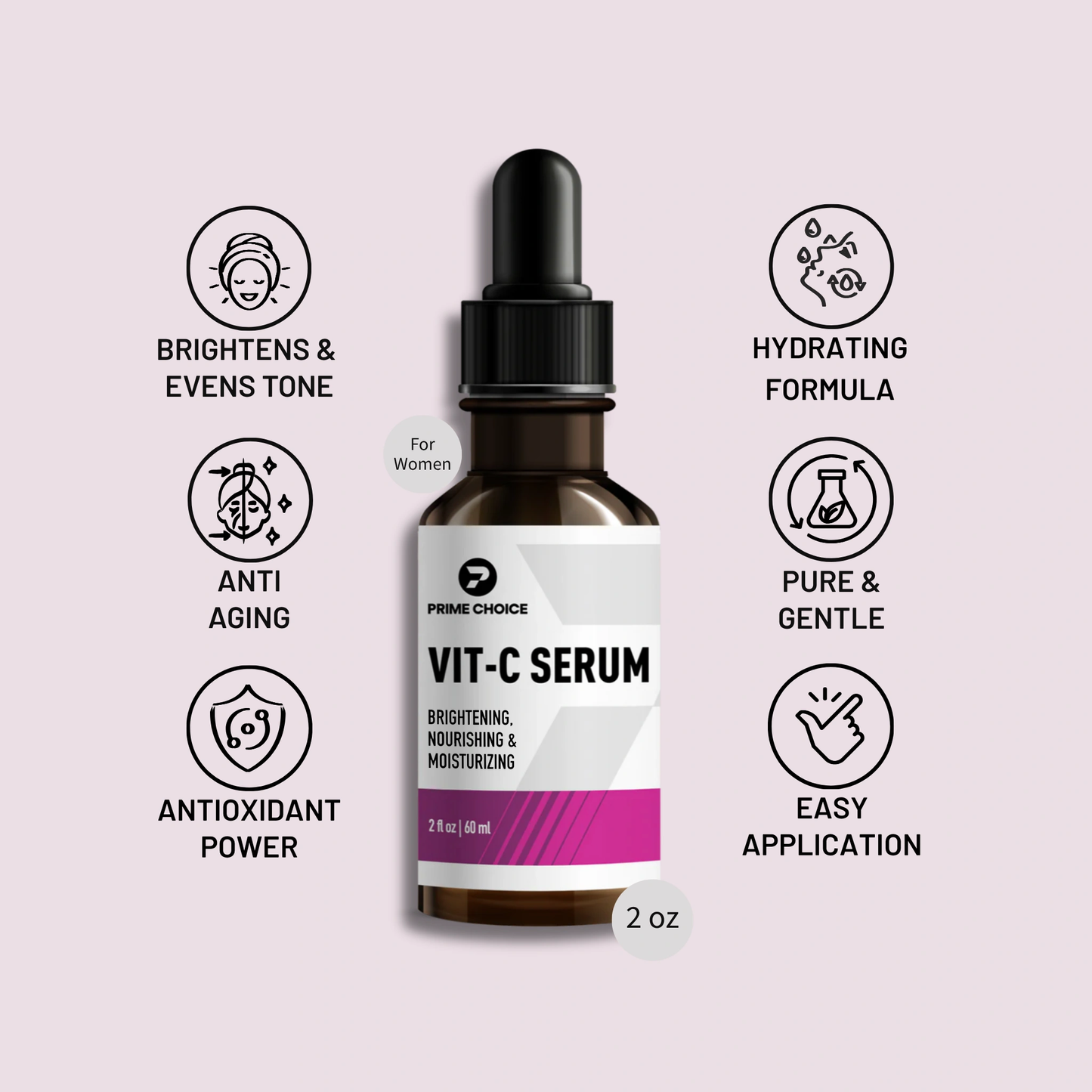 Vit-C Serum 2oz (women)